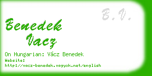 benedek vacz business card