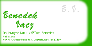 benedek vacz business card